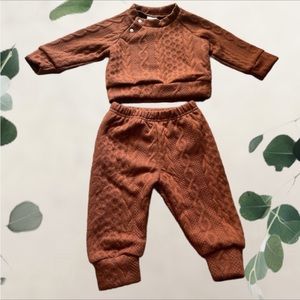 Brown Baby Sweater & Pant Set